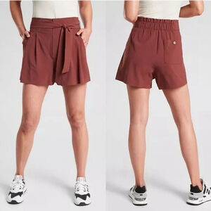 Athleta High Waist Shorts - Rust